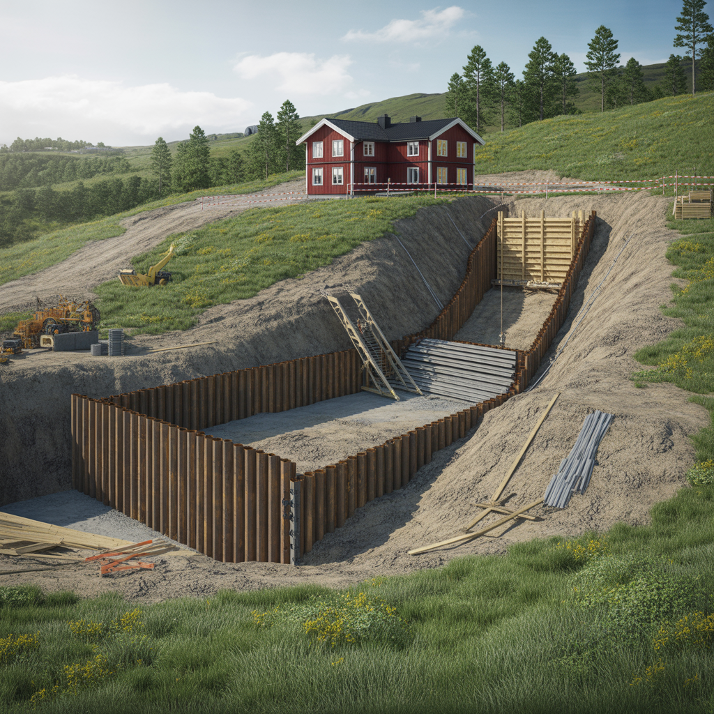 7.Vilka typer av markstod behovs vid schaktning i brant terrang