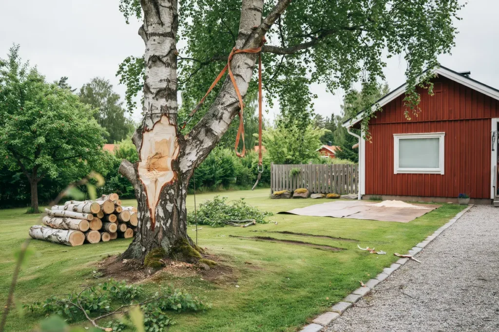 tr df llning p villatomten n r du b r anlita arborist och hur du undviker skador p hus och mark